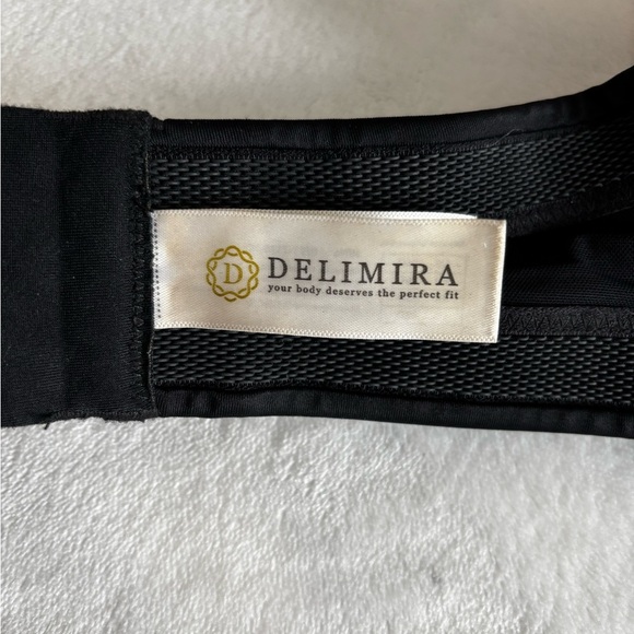 DELIMIRA Bra Classic Black Strapless Seamless Underwire Molded Size 36 D - Picture 6 of 9